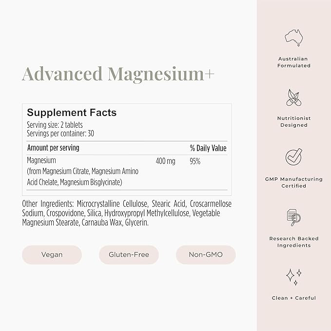 JSHealth Vitamins Advanced Magnesium Supplements with Magnesium Glycinate & Citrate for Muscle Re... | Amazon (US)