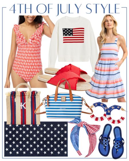 Patriotic fashion style, red, white and blue Americana accessories Fourth of July parade cookout 

#LTKHome #LTKSeasonal #LTKStyleTip