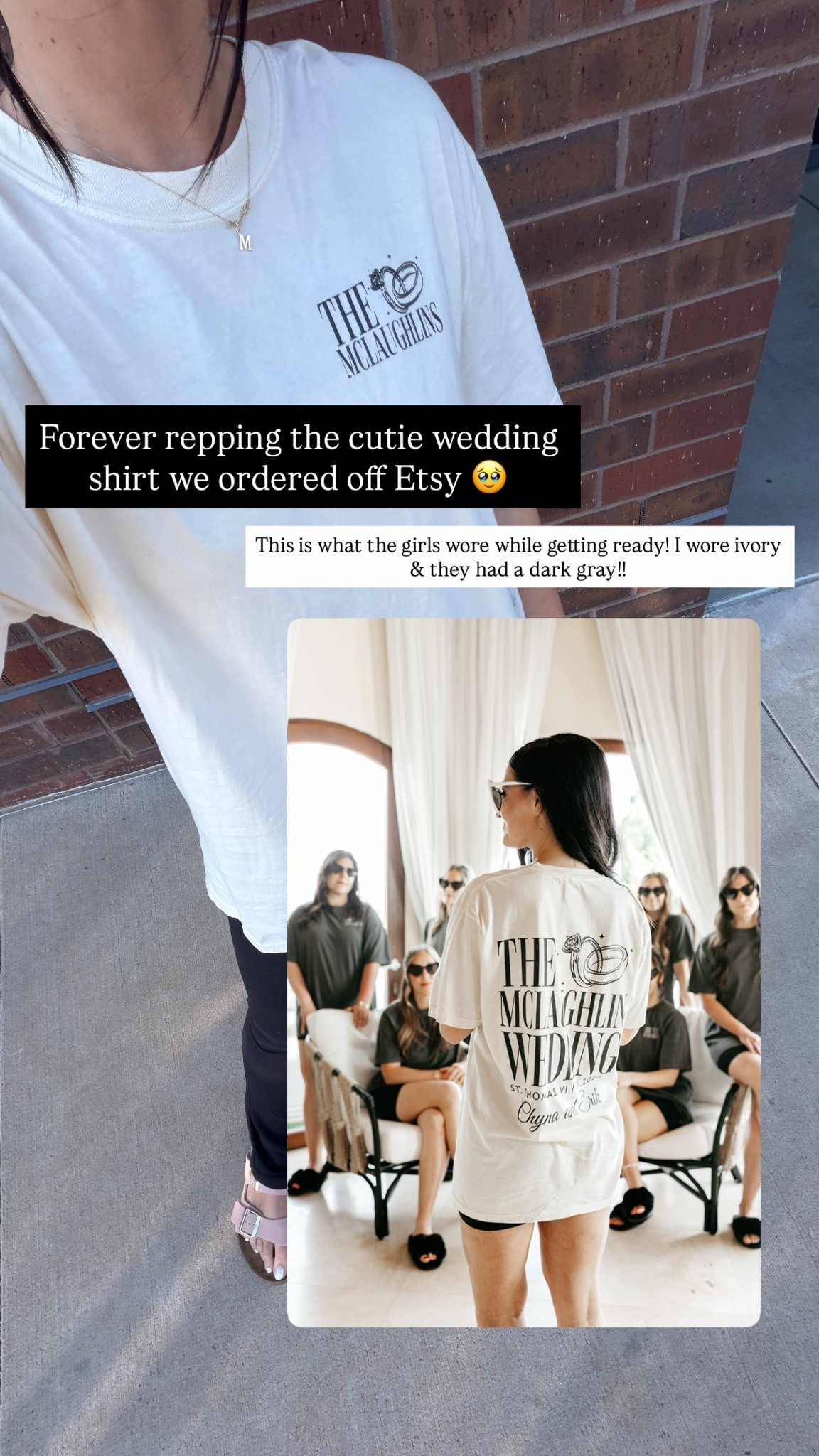 Our cutie wedding shirts! I ordered a L for an oversized fit 🫶

#LTKgrwm