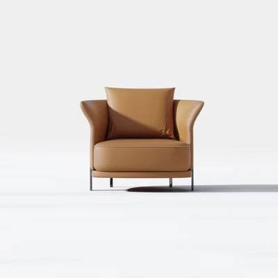 Nordic style genuine leather sofa chairs | Wayfair North America