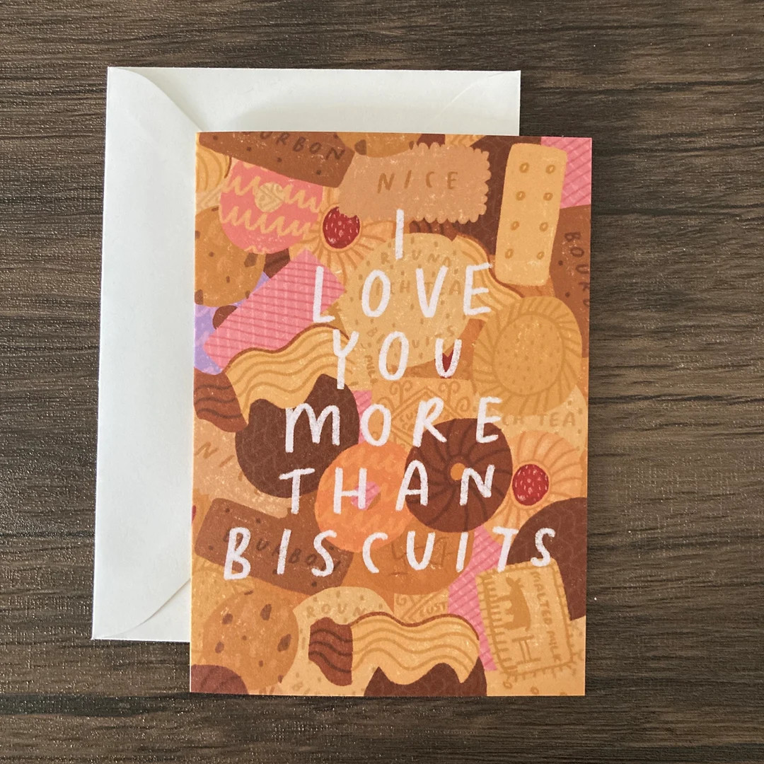 I Love You More Than Biscuits Card - Etsy UK | Etsy (US)