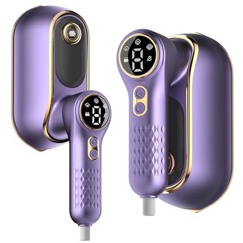 Portable Travel Steamer, 1200W Handheld Fabric Steamer for Clothes, 4Modes with LCD Display, Powerful Wrinkle Remover for Home & Travel, 150ml Water Tank, 10S Fast Heat-Up, 180°Swivel Handle, Purple | Amazon (US)
