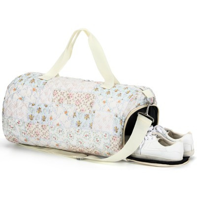 Narwey Spliced Floral Quilted Duffle Bag for Women Cotton Dance Bag with Adjustable Carry Strap | Target