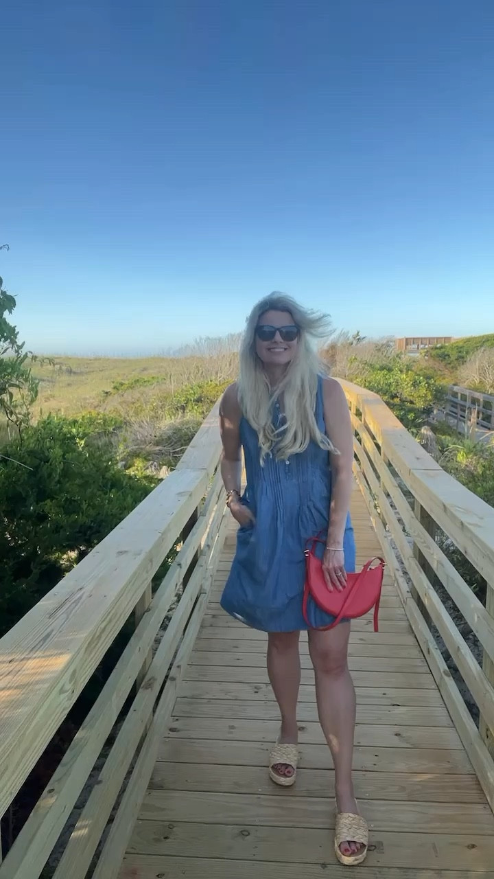 This cute dress is only $25.49 today!

I Had a lot of errands to run, and so I had worn this dress all day before filming, and it was just so comfortable. I love the length on it, the relaxed fit, the pockets, and the pretty button details. I am now eyeing it in pink

Sizing info - true to size! And it has a comfy relaxed fit. Shoes are also true to size 

What I share - Mom style, casual style , summer outfit, travel outfit, work wear, summer capsule, summer tank, mom outfit, neutral fashion, vacation outfit, dress, trench coat, rainy day style,White jeans, wide leg jeans, baggy jeans,travel dress, summer dress, leather jacket, spring jacket, Jean skirt, French style, wedding guest dress, date night outfit, cruise dress, mesh shoes, summer dress, elevated casual 

#LTKSeasonal #LTKFindsUnder50 #LTKSaleAlert