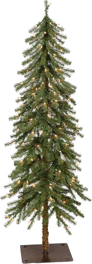 Puleo International Pre-Lit 6' Alpine Artificial Christmas Tree with 200 Lights, Green | Amazon (US)