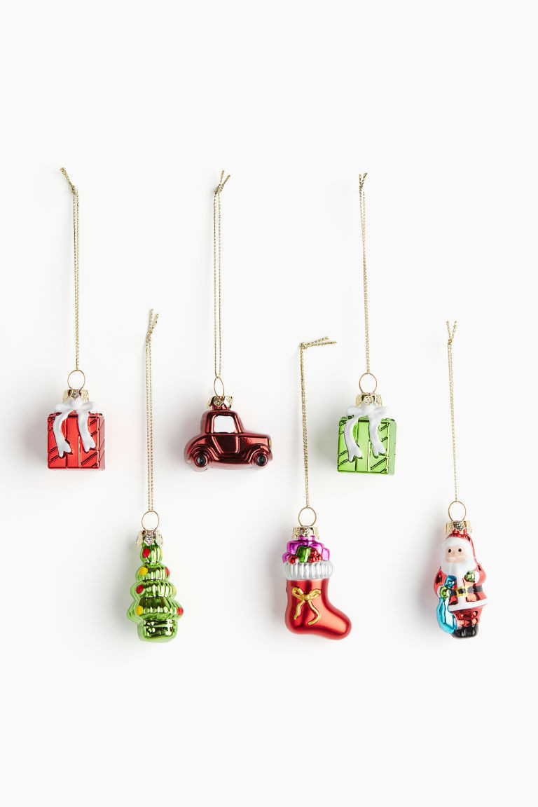 H & M - 6-pack Christmas Ornaments - Red | H&M (US + CA)