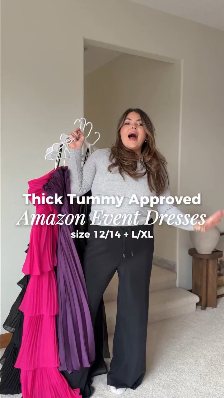 I’ve been sharing fake tummy approved Amazon dresses for over two years and truly I think this is my favorite haul! 

For 🔗 like and say ‘need’ or ‘ootd’

I sized up to size 16 in everything - check the size charts and take your measurements for the most accurate fit!!

Even if you don’t have a wedding or special event coming up, save this for the day that you do so you’re not digging through my profile for For it!!

Midsize, thick approved, Amazon dress, spring dress, summer dress, wedding guest dress, black tie, formal dress ￼