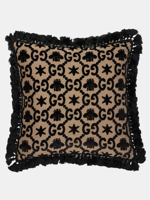 Gucci - GG-jacquard Velvet Cushion - Black Multi | Matches (US)