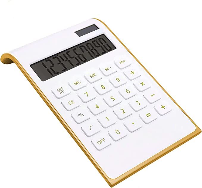 Calculator, 10 Digits Solar Battery Basic, Dual Powered Desktop Calculator, Tilted LCD Display, I... | Amazon (US)
