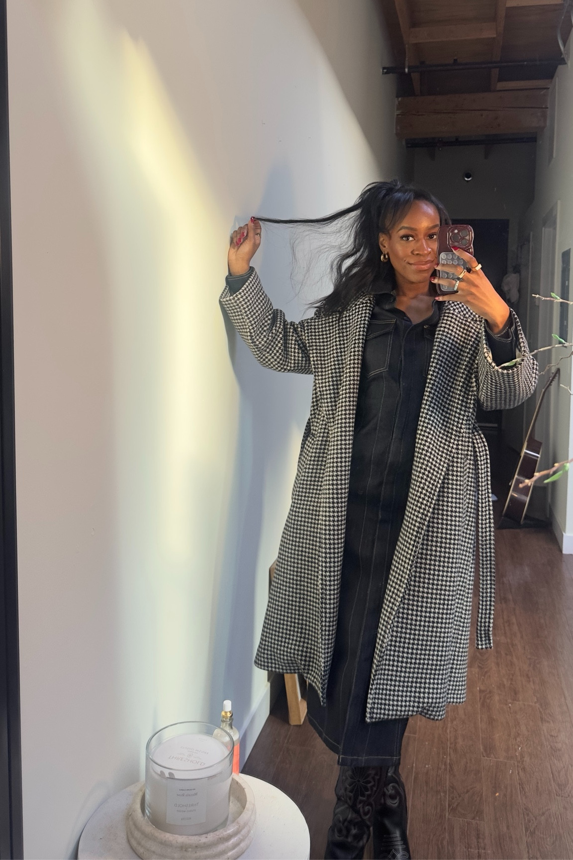 Dress Zara XS: 5216/261/407 Linked Similar
Coat (old no longer available): XS Linked Similar 

#LTKFindsUnder50 #LTKFindsUnder100 #LTKStyleTip