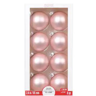 8ct. 2.6" Matte Light Pink Glass Ball Ornaments by Ashland® | Michaels | Michaels Stores