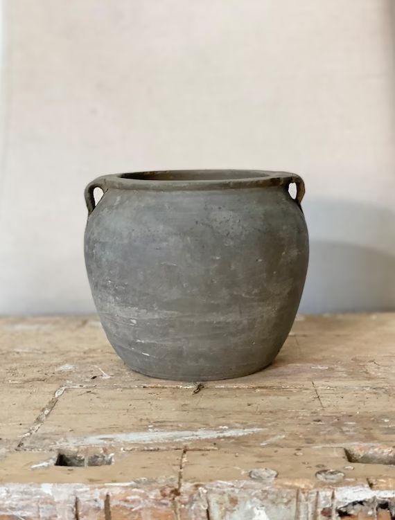 Vintage Clay Pot (small) w handles | Etsy (US)