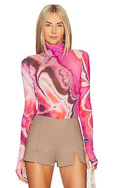 AFRM Ines Bodysuit in Abstract Multi Marble from Revolve.com | Revolve Clothing (Global)