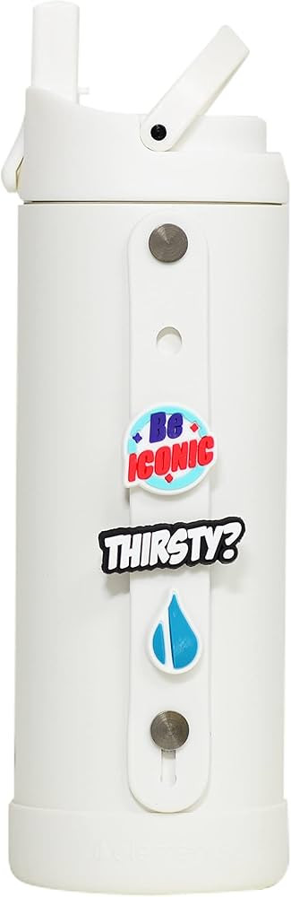 Elemental Iconic Charm Kids Water Bottle with Straw Lid, Triple Wall Vacuum Insulated Stainless S... | Amazon (US)