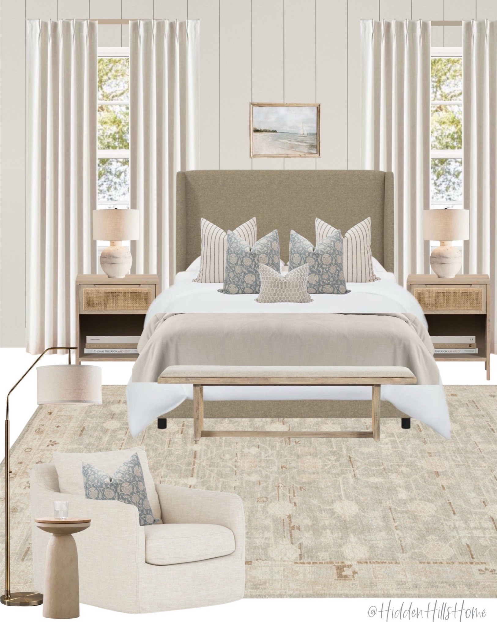 Master Bedroom Decor, bedroom mood board, home decor ideas, bedding, bedroom inspiration, Tilly bed, nightstands, bedroom rug, bedroom dresser #bedroom

#LTKHome #LTKSaleAlert #LTKSeasonal