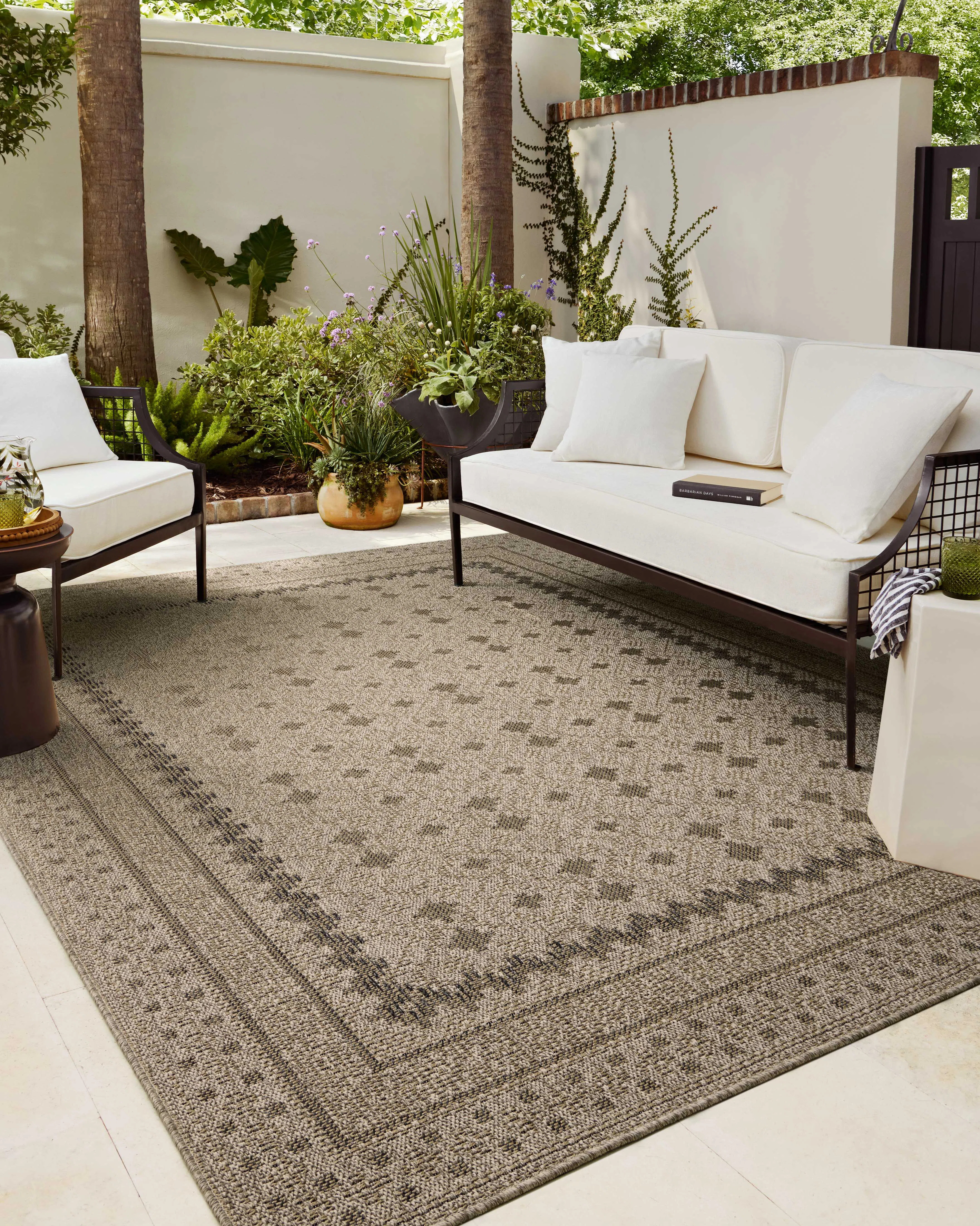 Chris Loves Julia x Loloi Providence Charcoal / Dove Indoor/Outdoor Area Rug | Wayfair North America