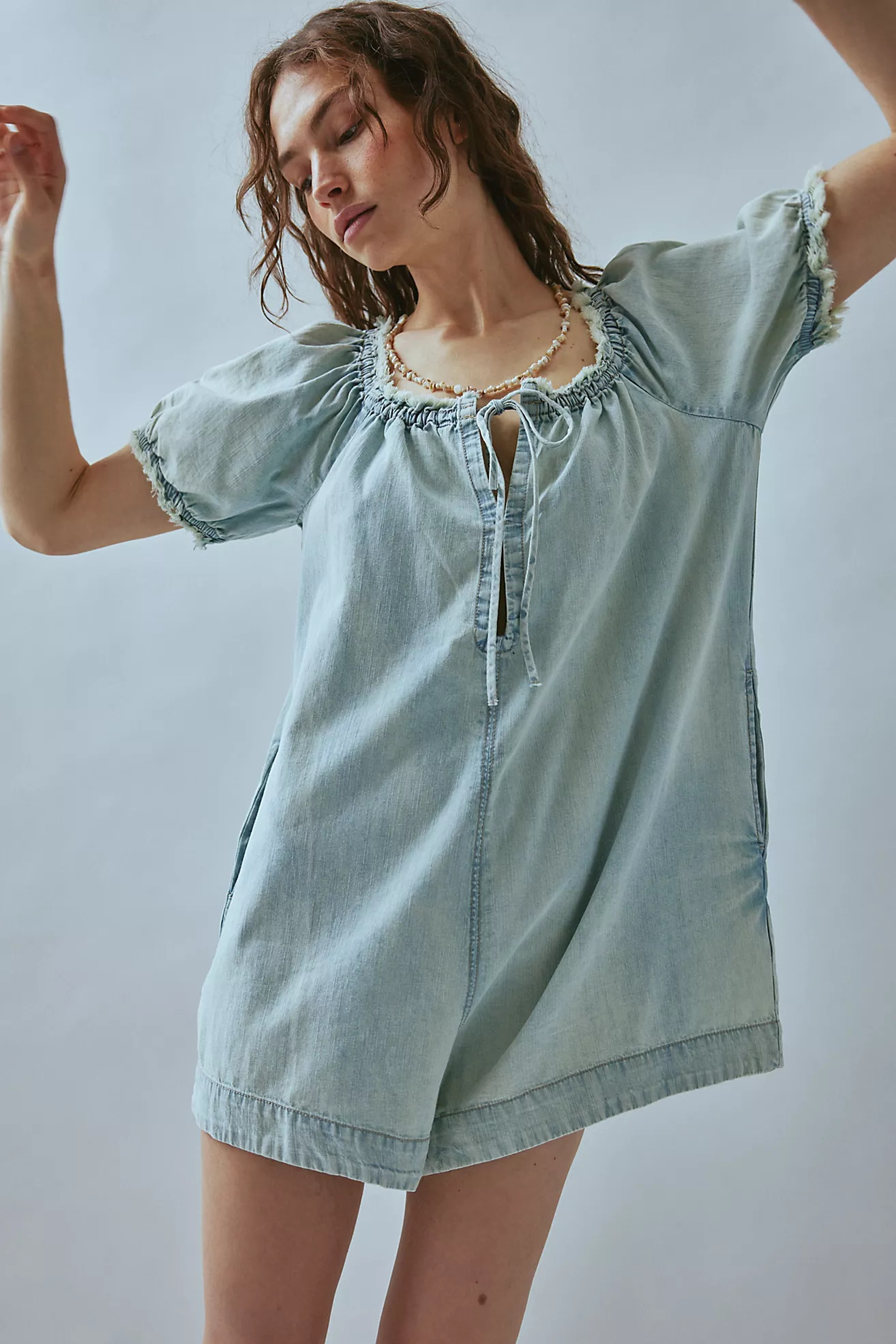 We The Free Daisy Denim Babydoll Romper | Free People (Global - UK&FR Excluded)