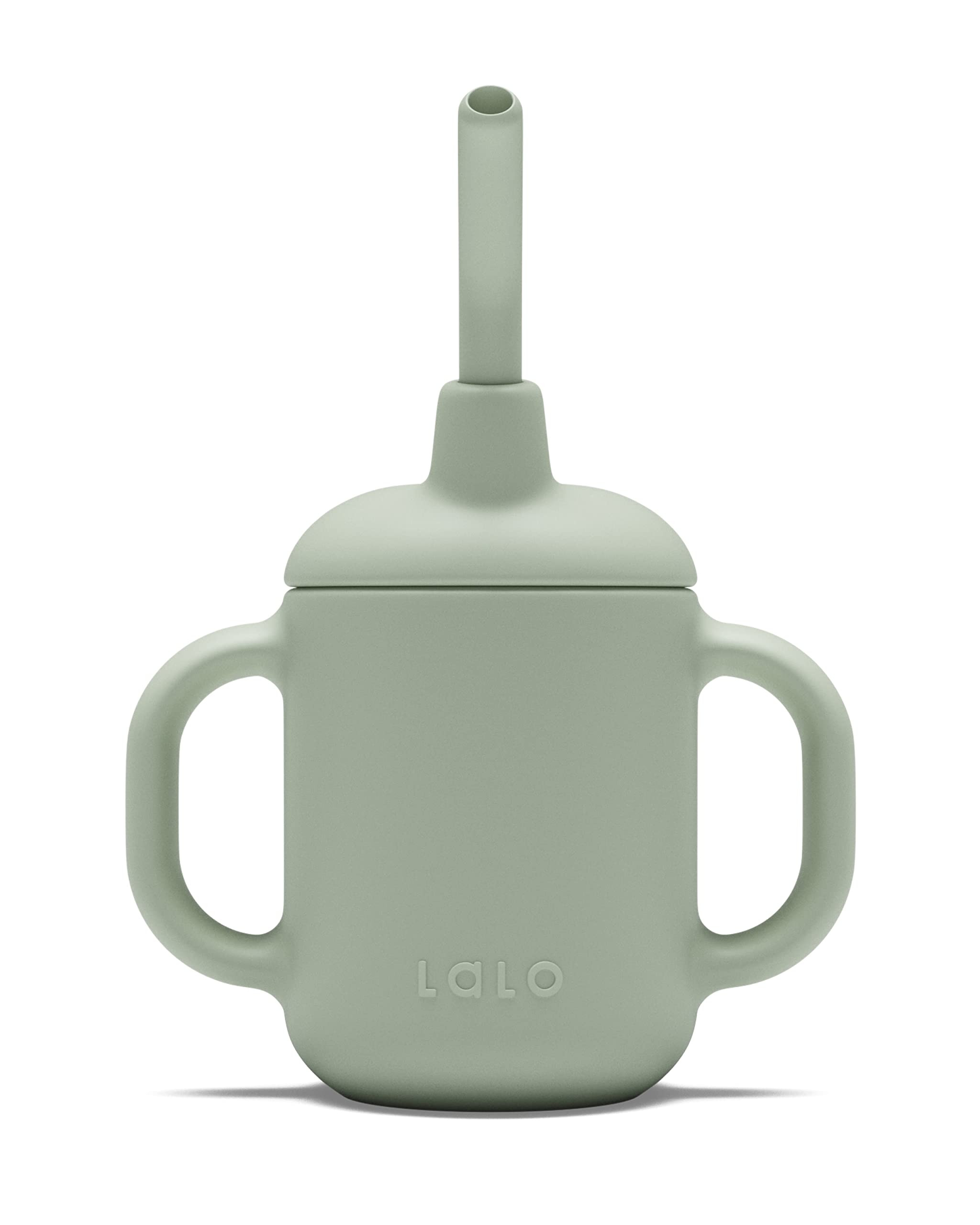 Lalo Little Cup, Non-Toxic Silicone Straw Cup with Handles - Baby and Toddler Sippy Cup - Mini Cu... | Amazon (US)