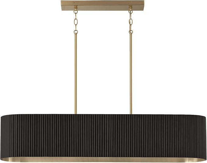 Capital Lighting 850751KR Donovan Mid-Century Modern Artisan Luxe Fluted Mango Wood Linear Chande... | Amazon (US)