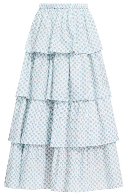 Women's Cotton Printed Tiered Maxi Skirt, Exclusively at Macy's | Macy's