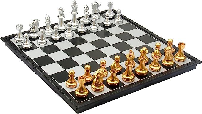 Amerous 12" Travel Magnetic Chess Set, Portable Classic Folding Chess Board Game Gifts for Kids o... | Amazon (US)