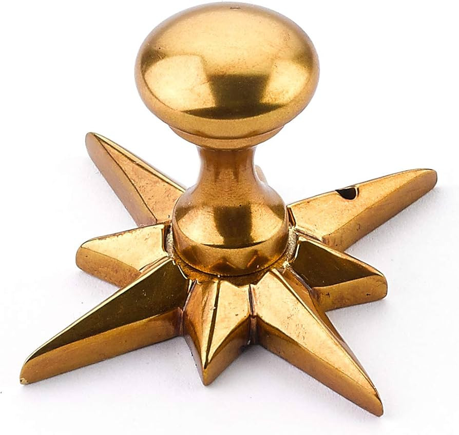 Schaub 982-PAR Sonata Knob with Star Backplate, Paris Brass, 11/16" Dia | Amazon (US)