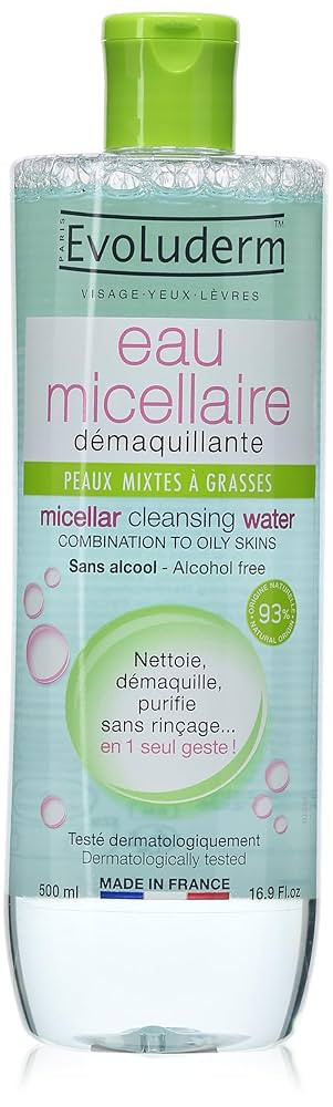 Micellar Water Facial Cleansing and Makeup Remover, For Combination To Oily Skin, Alcohol Free, D... | Amazon (US)