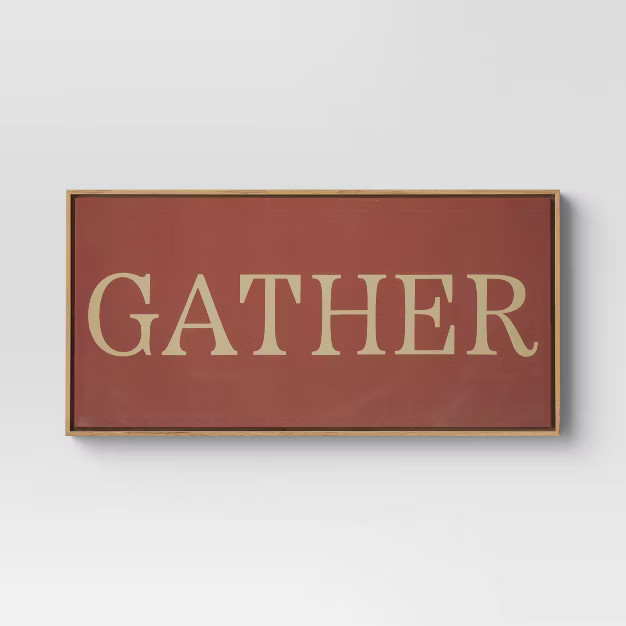 24" x 12" Gather Framed Canvas Brown - Threshold™ | Target