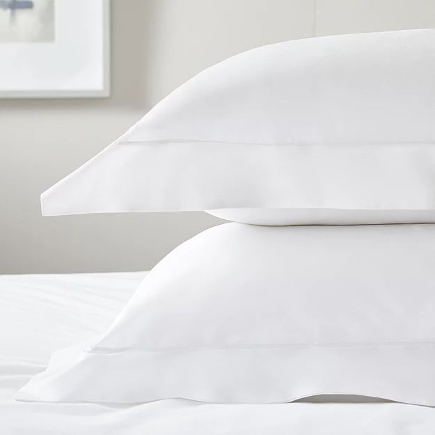 Savoy Oxford Pillowcase with Border - Single
    
            
    
    
    
    
    
         ... | The White Company (UK)