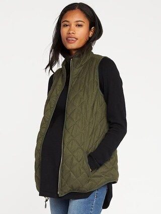 Old Navy Womens Maternity Quilted Vest Crocodile Tears Size M | Old Navy US