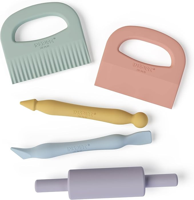 Inspire My Play Playdough Set for Kids - Set of 5 Playdough Accessories - Play Dough Tools - Roll... | Amazon (US)