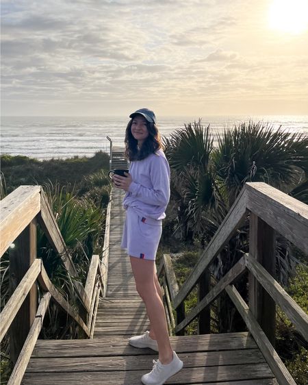 Really loving lavender right now! And this matching terry shorts set 💜 Also, this St. Augustine beach was stunning! 

#LTKSeasonal #LTKstyletip #LTKtravel