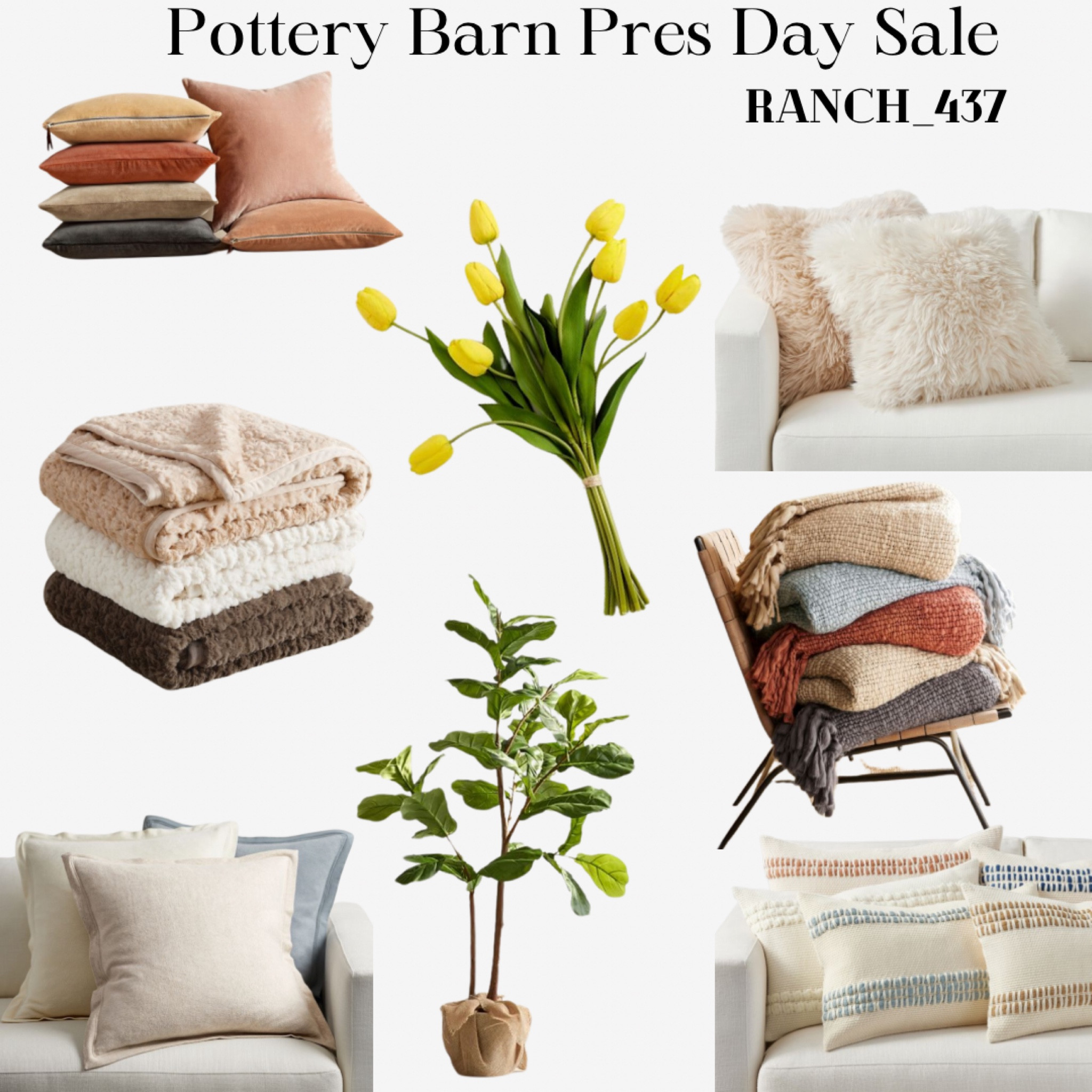 Pottery Barn Presidents’ Day sale! Up to 50%. These are some items I found for the living room. Faux flowers and a faux olive tree. Plenty of throw blankets and pillows  

#LTKhome #LTKSeasonal #LTKSpringSale