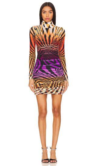 Lavinia Mini Dress in Linear Abstract | Revolve Clothing (Global)