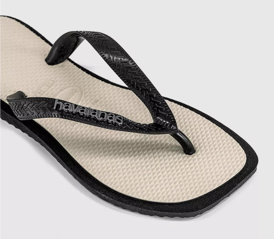 Havaianas Top Square Fusion Flip Flops Black - Women’s Sandals | Office Shoes (UK)