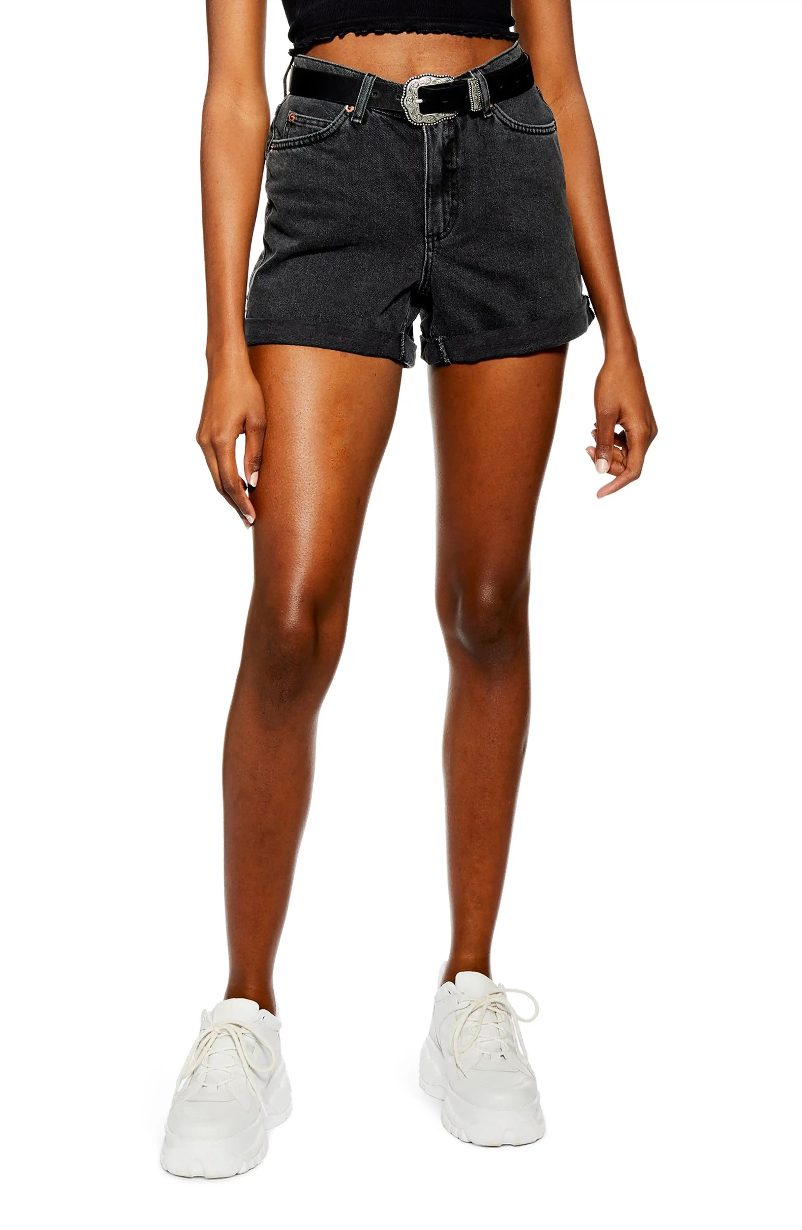 Roll Hem Denim Mom Shorts | Nordstrom