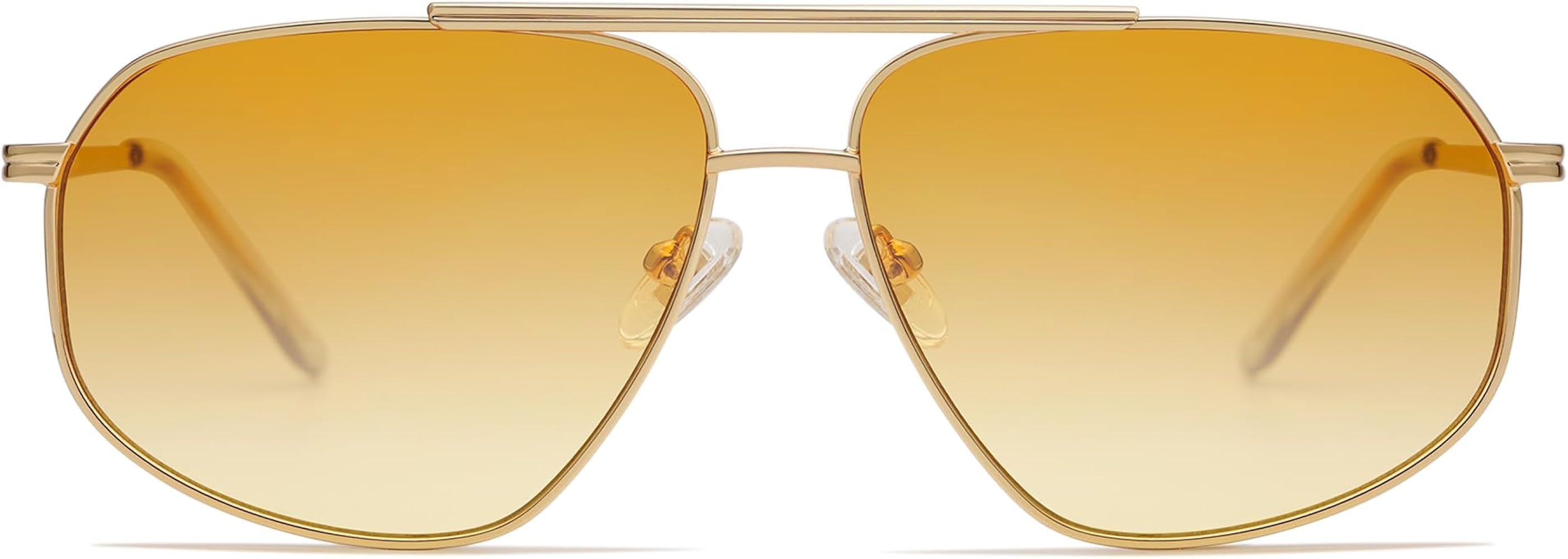 SOJOS Classic Retro Hexagonal Aviator Sunglasses for Women Men Vintage Polygon Sunnies SJ1200 | Amazon (US)