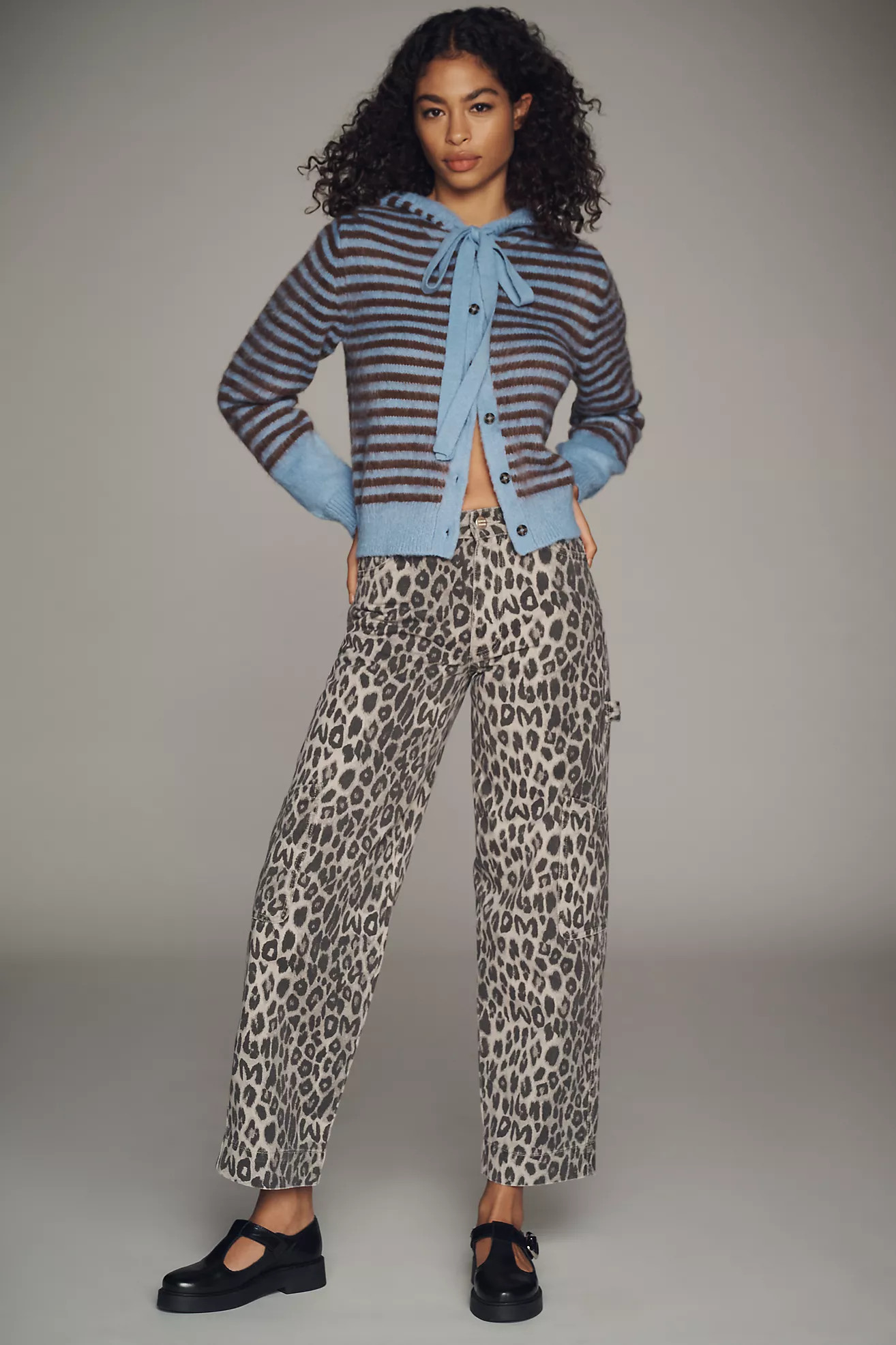 Damson Madder Drew Leopard Cargo Jeans | Anthropologie (US)