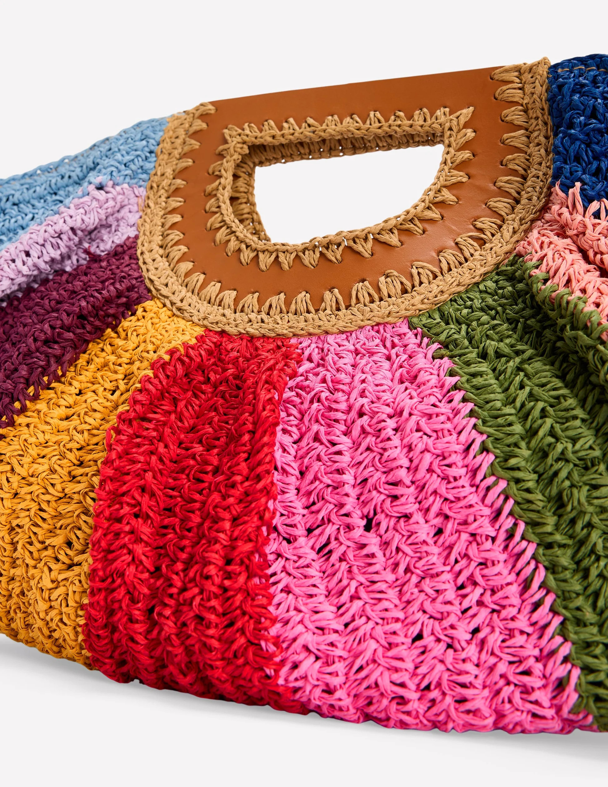 Raffia Moon Clutch-Multi Stripe | Boden (US)