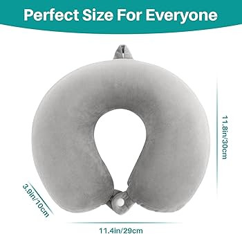 RAINFLOW Neck Pillow for Airplane Sleeping \u2013 Memory Foam Travel Pillow with Neck & Head Supp... | Amazon (US)