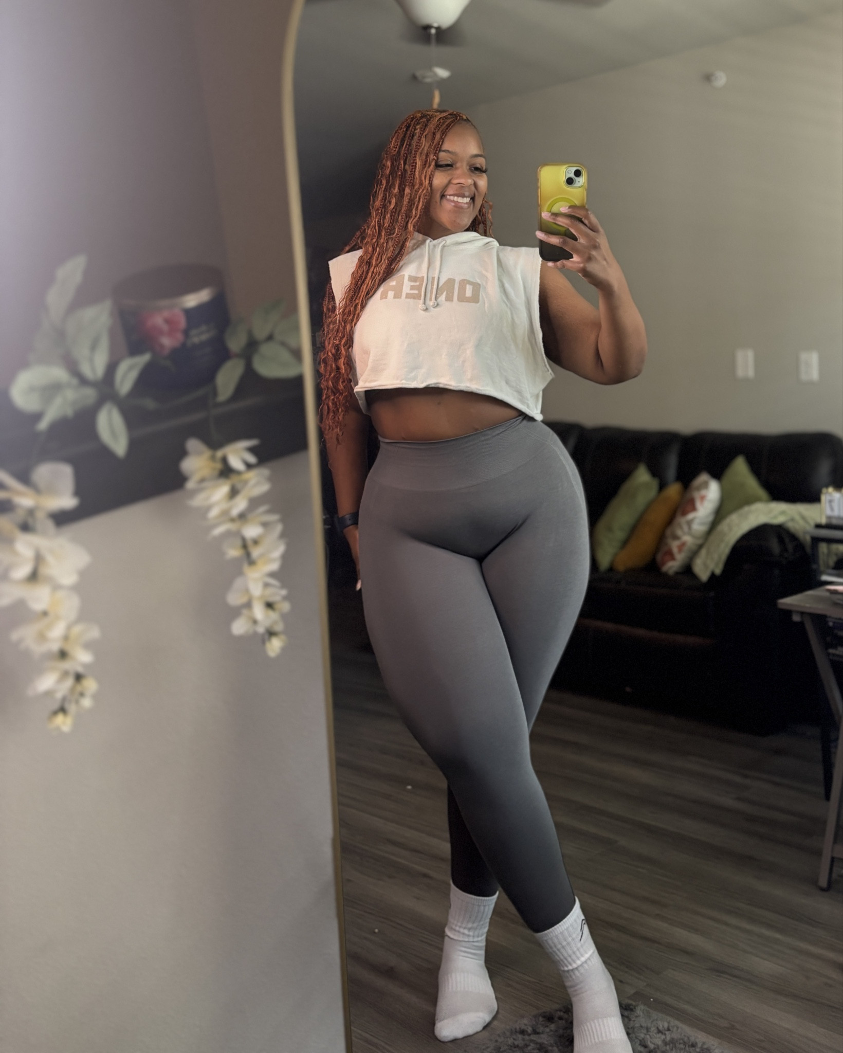 Oner Active ✨

EFFORTLESS SEAMLESS LEGGINGS | Ash Grey 
Size - XL | Short 

UNIFIED TWIST SPORTS BRA | Ash Grey 
Size - XL 

RAW LOUNGE SLEEVELESS CROP HOODIE
Size - XL 

#LTKU #LTKPlusSize #LTKActive