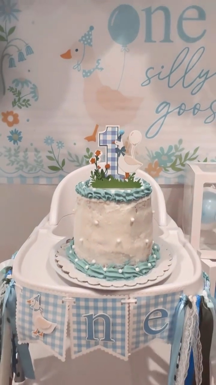 For our son’s first birthday, we went with a silly goose theme and it turned out even sweeter than I imagined. Simple, adorable, and full of joy. My favorite part was everyone pitching in to help set up: it made it feel so special. These are the moments I want to hold onto… celebrating together, not rushing through another birthday that feels like a chore.