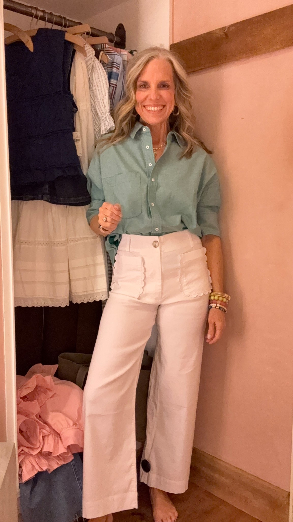 Use code ANTHRO20 
Wearing 27 pants and XS top

#LTKOver40 #LTKSpringSale #LTKSaleAlert