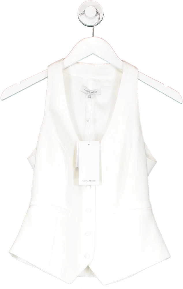 Nadine Merabi White Leni Waistcoat UK XS  | eBay | eBay UK