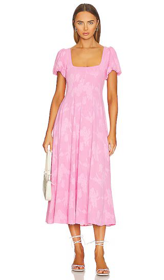 Mia Midi Dress in Pink Clip Floral | Revolve Clothing (Global)