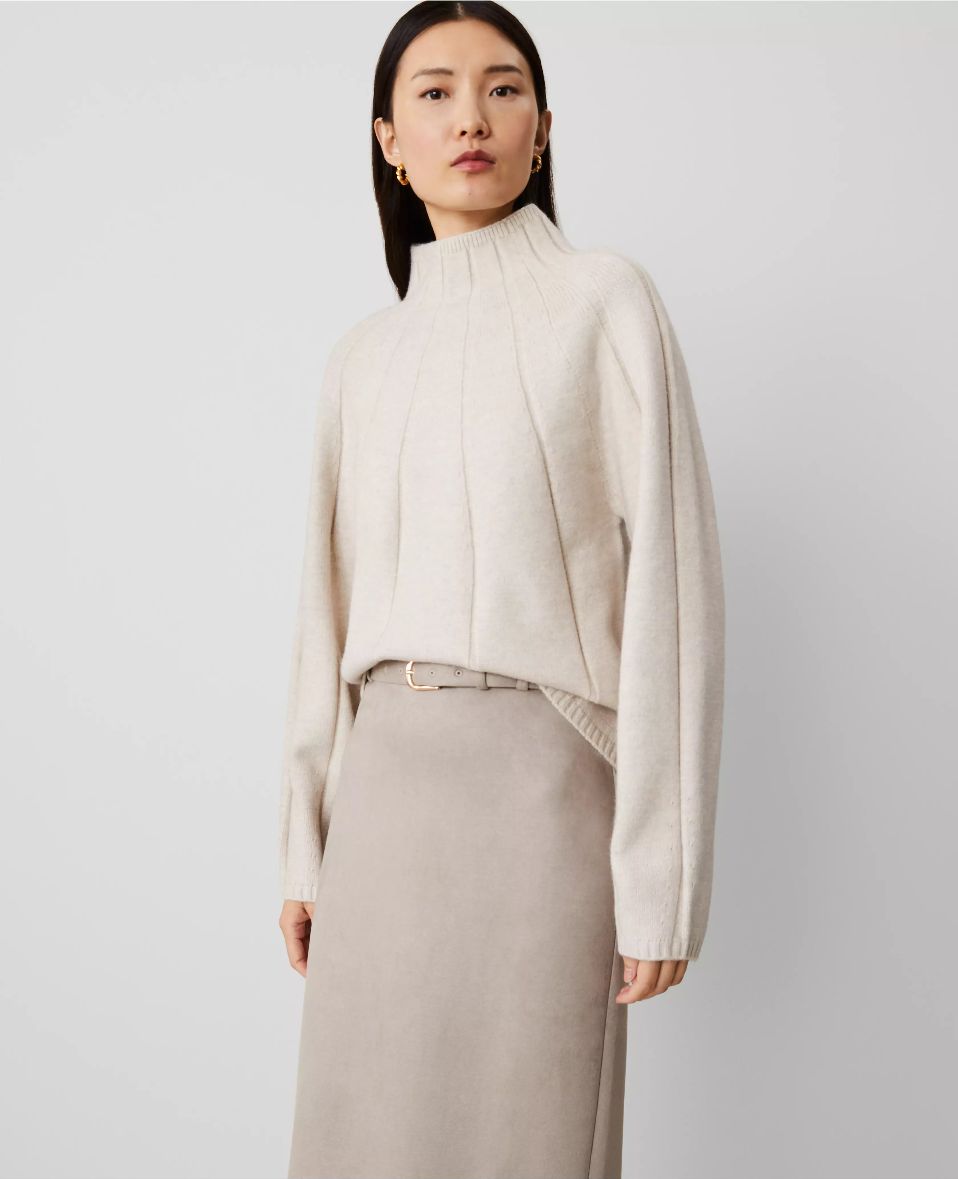 Traveling Stitch Turtleneck Sweater | Ann Taylor (US)