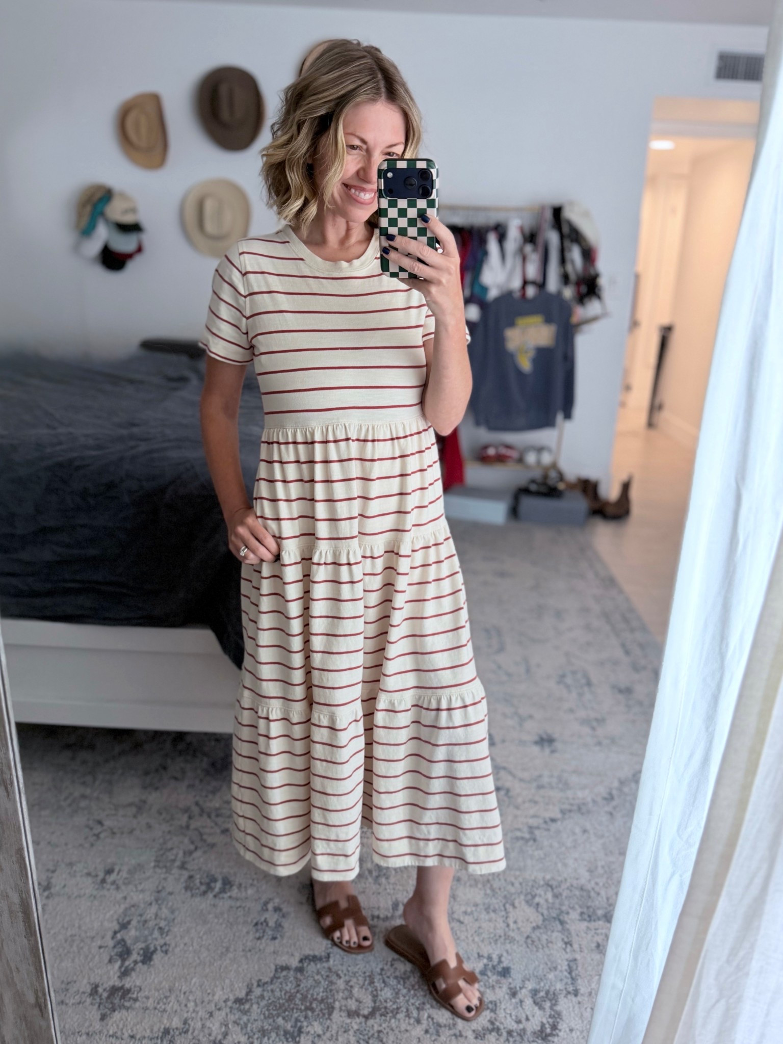 My favorite dress to throw on in the spring. Wear a baseball hat and sneakers for game time, or throw on sandals and head to brunch. I love it so much I’ve bought it in three colors. 
.
Wearing an XS in Rose Stripe
.
| spring dresses | petite over 40 | tee dress | Marine Layer | sale alert |

#LTKOver40 #LTKPetite #LTKootd