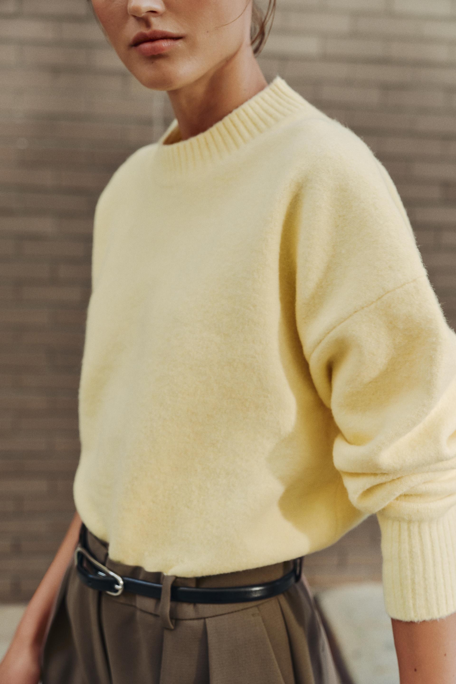 Zara - Soft-Knit Jumper - Taupe Gray - M - Woman | Zara US