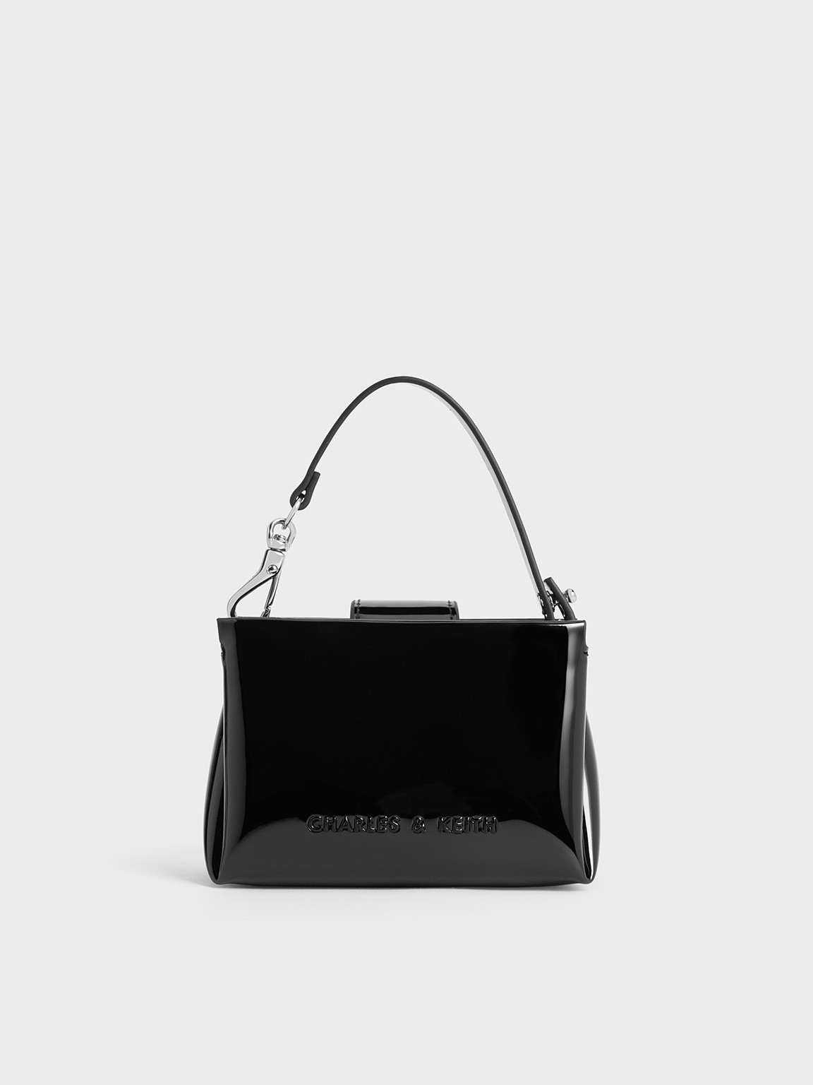 Noir Bosie Patent Micro Bag | CHARLES & KEITH | Charles & Keith US