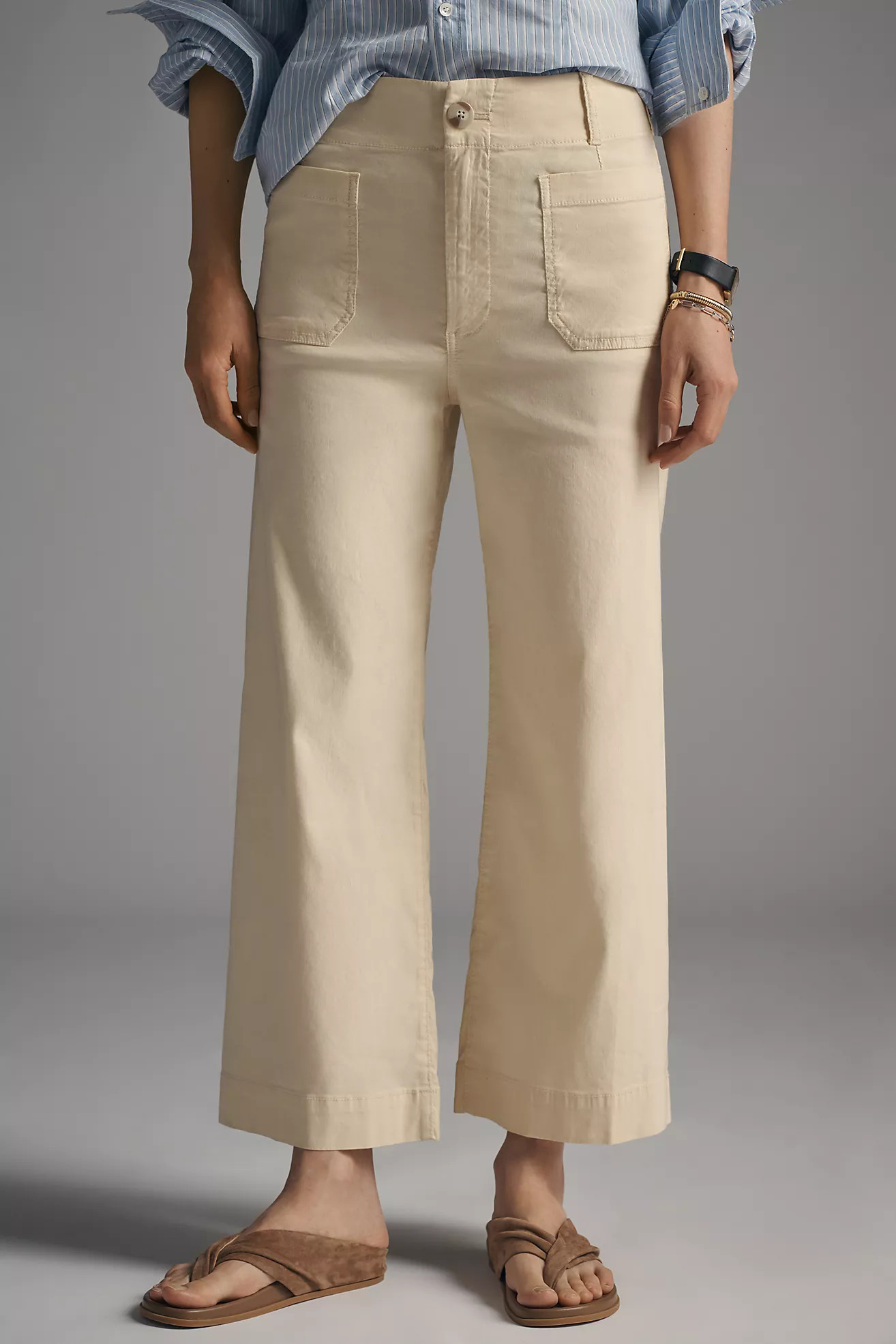 The Colette Magic Fabric Crop Wide-Leg Pants by Maeve | Anthropologie (US)